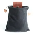 Poche de cueillette en toile pliable sac de taille utilitaire pour récolte de fruits - Noir