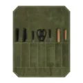 Sac rouleau à couteaux de chef en toile cirée, sac de rangement de camping vert avec fentes. - 45*55cm / Vert Militaire