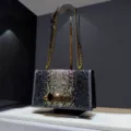 Rhinestone chain shoulder bag luxury crystal evening clutch stylish crossbody bag for women - Elegant Black