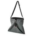 Grey waterproof canvas fruit picking harvesting bag with adjustable strap and metal hook. - 600D Oxford Cloth / Gray