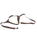 Harnais de sangle d'appareil photo en cuir marron, double epaule reglable pour equipement photo - Marron Simple Épaule Gauche