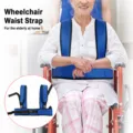 Cinturon de sujecion para silla de ruedas arnes de seguridad ajustable para ancianos - Cinturón de Seguridad para Pacientes Mejorado / Talla única / Azul