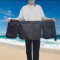 Sac banane multifonctionnel d'extérieur avec poches multiples et fermeture éclair pour outils. - 2 Petits Sacs + 1 Grand Sac / Noir
