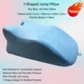 Y-shaped prone pillow memory foam core blue velvet cover comfortable ergonomic design sku - Upgraded Enlarged Style / Blue