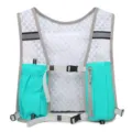 Leichter Outdoor-Laufrucksack Weste, türkise Taschen, atmungsaktives Mesh-Gewebe. - Blau