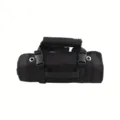 Sac à outils enroulable noir en tissu oxford résistant avec sangles de boucle sécurisées. - Noir