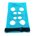Blue mesh pet grooming hammock sling with black strap for dog cat nail trimming care - One Size / Blue