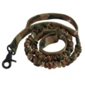 Tactical camouflage dog leash for medium large pets durable bungee leash with metal clasp. - One Size / Tactical Leash / Camouflage