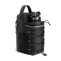 Black tactical water bottle bag for fitness sports, waterproof portable messenger bag daily. - Magnetic Water Bottle Pouch - 3 Strong Magnets - Reflective