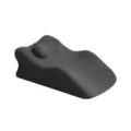 Ergonomic positioning wedge pillow for bedroom comfort and support, black, large size. - Luxury Large Style With Headrest / Black