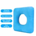 Sky Blue Oversized Anti-Decubitus Cushion Breathable Pressure Relief Pad for Bedridden Patients - Bedsore Cushion Ring / Blue