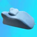 Y-shaped prone pillow adult auxiliary memory foam blue soft support comfortable cushion - Luxury Large Style With Headrest / Blue