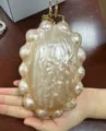 Pearl acrylic evening clutch bag with gold chain, elegant luxury shoulder handbag for women. - 8*3*14cm / Champagne