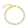 Bracelet en cristal et résille dorée, bijou scintillant minimaliste pour femme élégante. - 16+4cm / Couleur Or