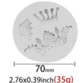 Καλούπι σιλικόνης κορώνας 70mm τούρτα φοντάν εργαλείο διακόσμησης ζαχαροπλαστικής - HG-10