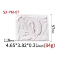 Molde de silicona de pluma blanca para decoración de pasteles fondant DIY, 118x97mm. - YM-07