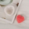 Molde de silicona con forma de corazón para velas aromáticas, jabones y decoraciones de yeso. - No.2 Corazón LOVE XX-20