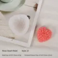 Molde de Silicona Corazón Rosa Vela DIY Jabón Hecho a Mano Yeso Artesanía 3D Decor - No.1 Corazón de Rosa XX-19