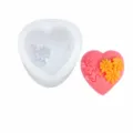 Molde de silicona con diseño de corazón y margarita para velas aromáticas y jabones. - No.3 Corazón Margaritas XX-21