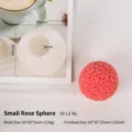 Molde de silicona flexible para vela de bola de rosa 3D, jabón artesanal y resina epoxi. - Bola de Rosa Pequeña LZ-46