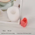 Molde de silicona de flor de rosa para vela DIY jabon artesanal resina yeso 60x60x15mm herramienta - Rosa Pequeña MG-18