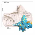 Dinosaur silicone mold for DIY fondant, chocolate, cake decoration, triceratops shape. - Triceratops KT-70