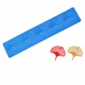 Ginkgo leaf silicone mold fondant cake decorating tool 5-cavity flexible baking craft - 5-Cavity Ginkgo Leaf