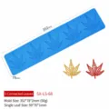 Blue silicone maple leaf mold set 5-cavity fondant cake border decorating baking tool - 5-Cavity Maple Leaf