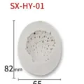 Shell silicone mold for DIY fondant chocolate cake decoration and plaster crafts 82x65mm - Shell HY-01