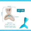 Small mermaid tail silicone mold for fondant, cake decoration, and DIY crafts with precise size. - HY-06 Small Fish Tail