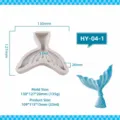 Mermaid Tail Silicone Mold DIY Fondant Cake Decorating Baking Tool Blue 130x127mm - Fish Tail HY-04-1