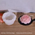 Silicone mold for handmade soap and candle making, small peony flower design with detailed size. - ZW-316 Small Flower