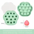 Cat Paw Silicone Ice Cube Tray with Lid Cute Strawberry Ice Mold Maker for Home Kitchen - Strawberry / Green