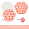 Cute cat paw silicone ice cube mold with lid, pink DIY strawberry shaped maker for home use. - Strawberry / Pink