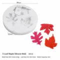 3-holte esdoornblad siliconen mal, fondant taart decoratie gereedschap, DIY kaarsenvorm. - Esdoornblad Mal ZW-63