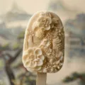 3D Chinese floral silicone popsicle mold for homemade ice cream, intricate relief design. - Floral Ice Cream Mold D XG-104
