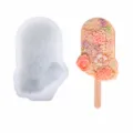 Silicone ice cream mold floral popsicle DIY making tool with precise dimensions for craft use. - Floral Ice Cream Mold F XG-106
