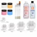 DIY cat paw silicone mold kit with AB glue, pigment and brushes for handmade craft projects. - Cat Paw Kit 17 Pieces