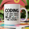 Coding theme ceramic coffee mug, creative gift cup for daily office and home use detail view. - 350ml / Coding Fun Style