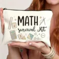 Segeltuch Mathe-Set Mäppchen, süße Cartoon Reißverschluss Kosmetiktasche für Studenten. - Mathematik Stil