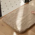 Alfombra de baño mullida y gruesa, alfombrilla antideslizante absorbente para el hogar. - 50x80cm / Ámbar