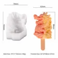Chinesischer Drache Silikon Eisform DIY Stieleis Maker Backform mit Maßen und Details - Drachen Eiscreme B (XG-253)