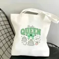 Sac cabas en toile à imprimé léopard nœud vert avec texte Bake Queen quotidien. - Style Bake QUEEN (10)