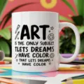 Creative art teacher ceramic coffee mug, perfect gift for Teacher's Day and art lovers. - 350ml / Art Theme Style