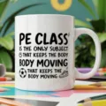 Tazza da caffè in ceramica per insegnanti con design grafico a tema sportivo. - 350ml / Stile Insegnante di Educazione Fisica