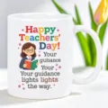 Tazza da caffè in ceramica bianca con stampa di disegno animato Teachers Day e regalo. - Stile 13 / 350ml