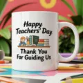 Tasse a cafe en ceramique avec citations de fete des enseignants et jolie illustration. - Style Bureau Merci pour Vos Conseils (9) / 350ml Paquet Unique