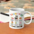 Tazza da caffè in ceramica per insegnanti personalizzata con design di gratitudine, ottimo regalo. - Stile 12 / 350ml