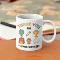 Tazza da caffè in ceramica bianca con stampa di ringraziamento per insegnanti, regalo. - Stile 8 / 350ml