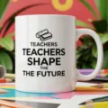 Weißer Keramik Kaffeetasse mit Lehrer Zitat Aufdruck, perfektes Geschenk für die Schule und Büro. - 350ml / Stil 4
